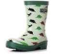 綠色白底恐龍雨靴