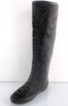 歐美新款摺疊雨靴 - 黑蛇皮紋款式